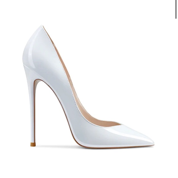 Elegant White Stiletto Heels - Picture 1 of 7